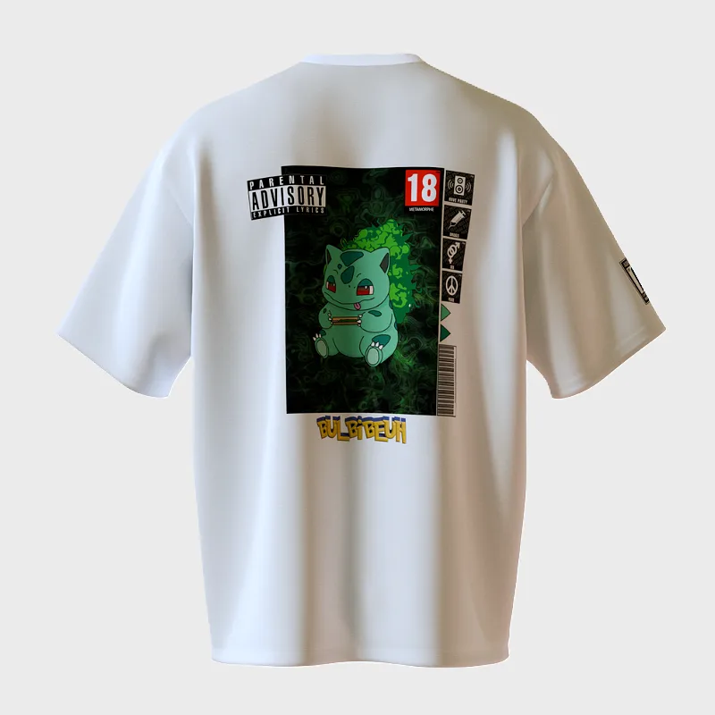 t-shirt bulbibeuh collection pokegame, vert et blanc, de la marque de vêtement metamorphe